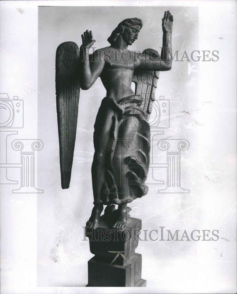 1959 Sculpture Carl Milles Angel - Historic Images