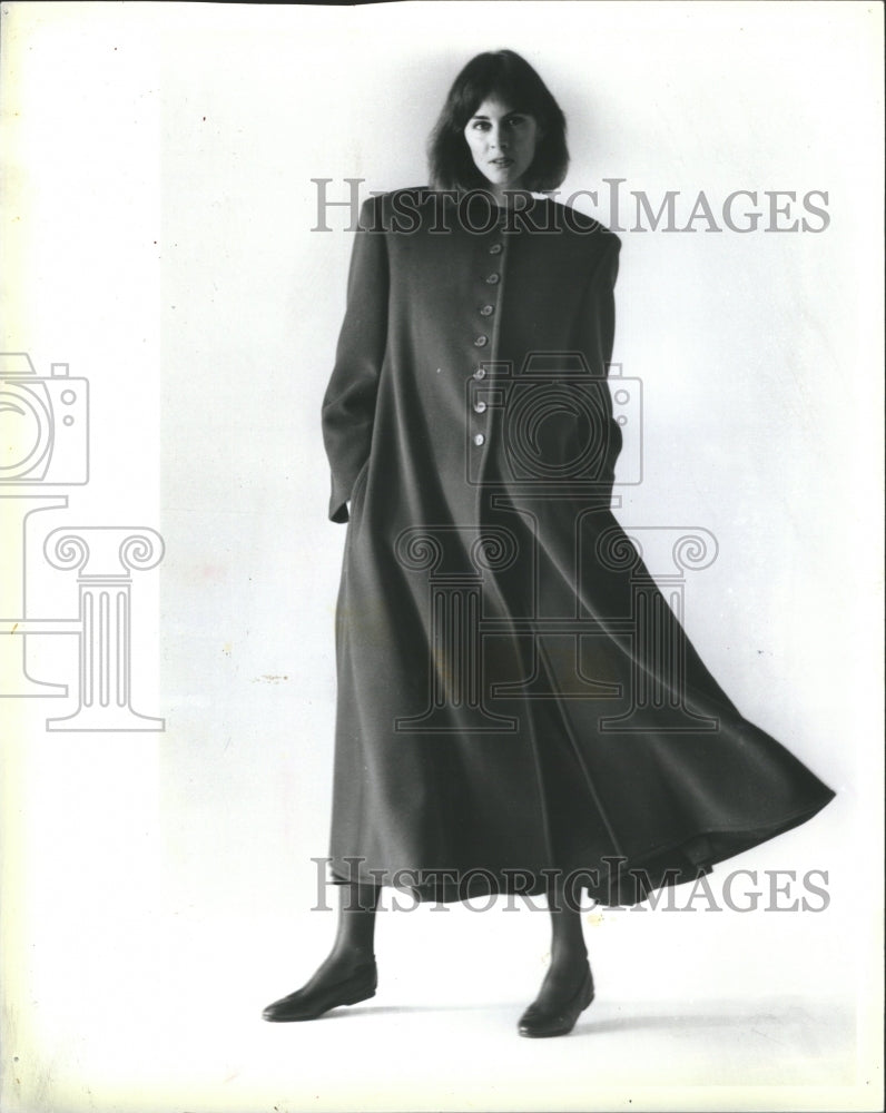 1987 Basilie&#39;s teal blue wool coat flares - Historic Images