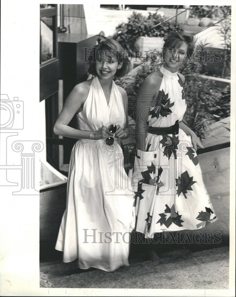 1985 Ralph Lauren women summer dress fashio - Historic Images