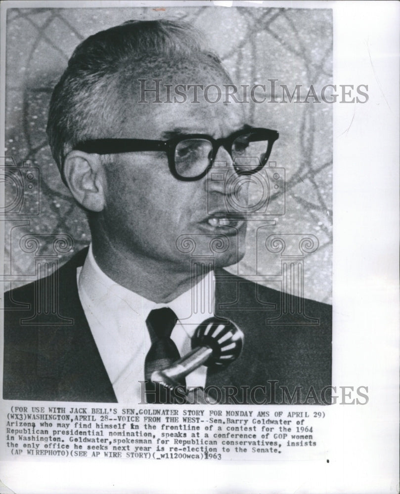 1963 Barry Goldwater Senator Of Arizona - Historic Images