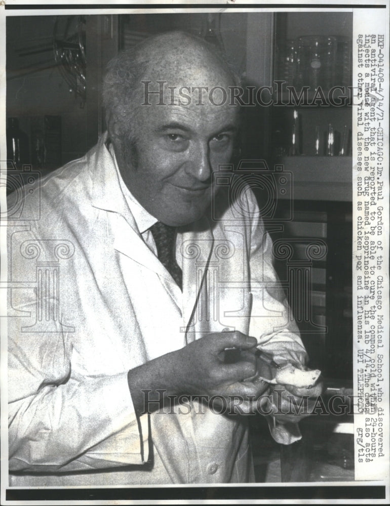 1971 Dr. Paul Gordon Chicago Medical School - Historic Images