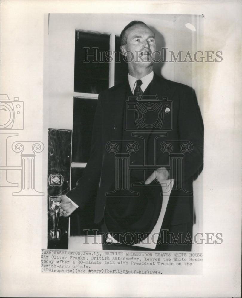 1949 Sir Oliver Frank British Ambassador  - Historic Images