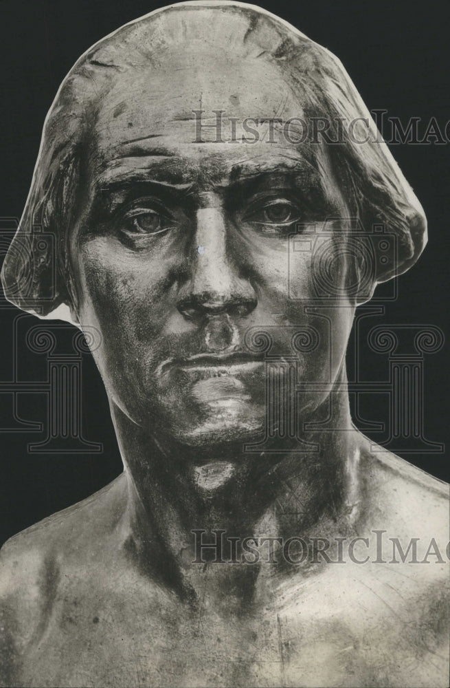 1948 George Washington's bust by Houdon - Historic Images