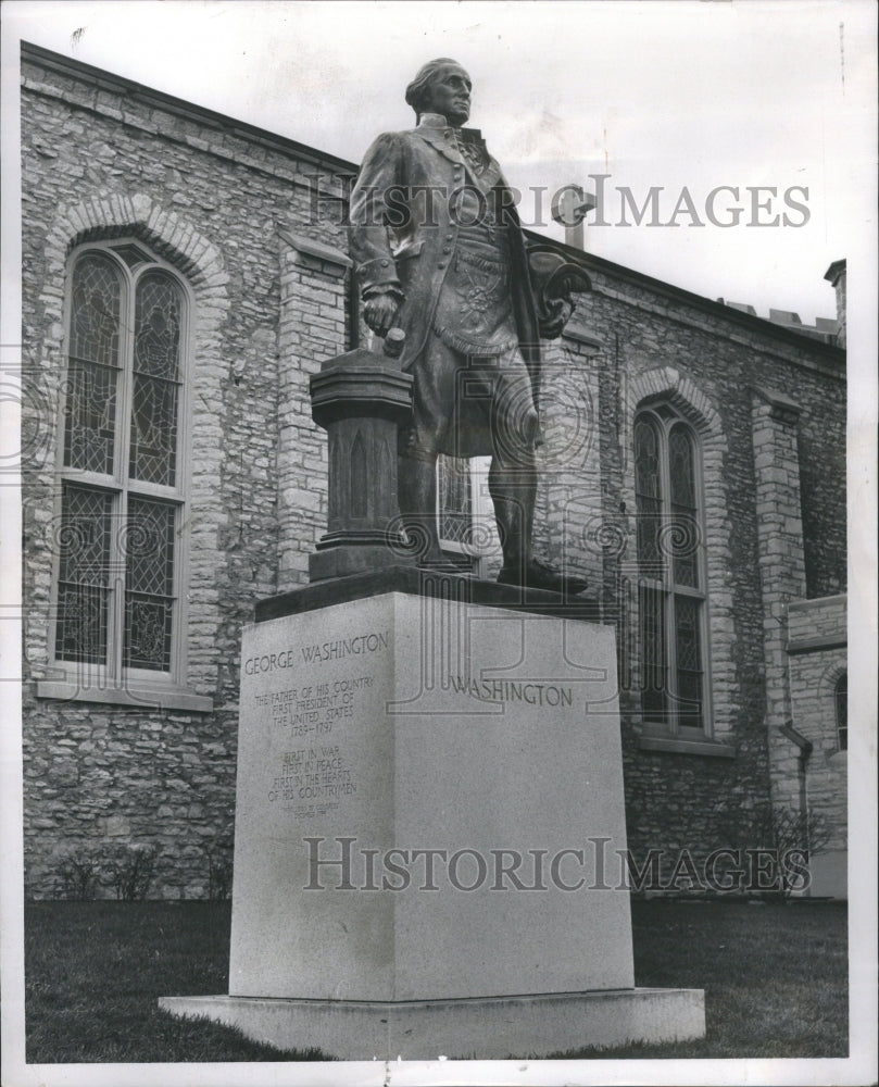 1966 Press Photo Statue of George Washington - Historic Images