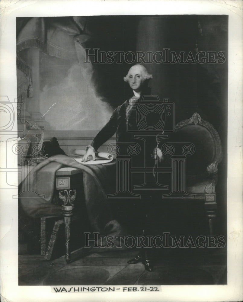 1937 Press Photo George Washington portrait pres US - Historic Images