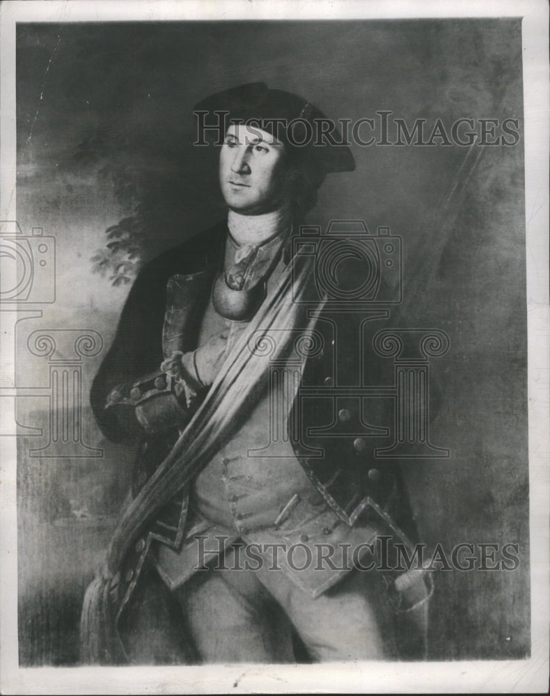 1948 Press Photo George Washington portrait at 27 yrs - Historic Images