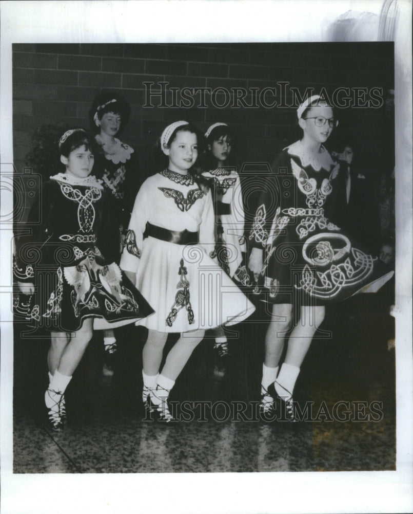 1991 Irish Dance students performing - Historic Images