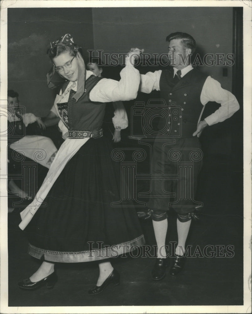 1956 Folk Dancers Norwegian - Historic Images