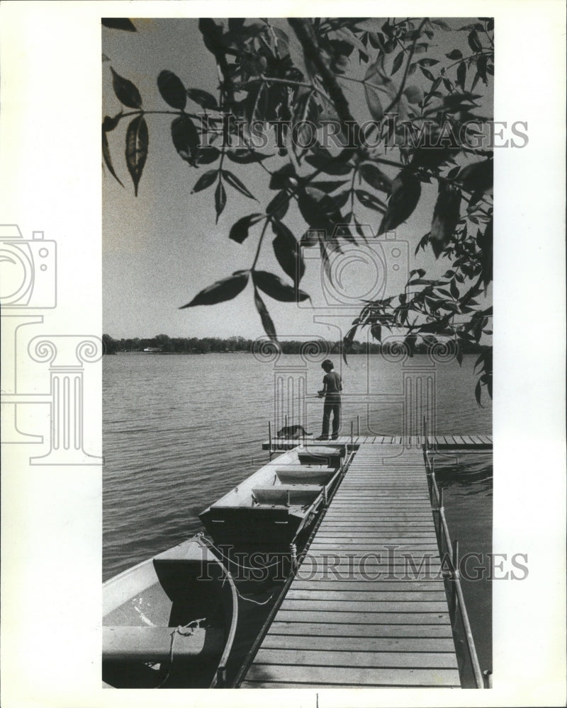 1981 Griswood Lake Amid Swimming Fishing - Historic Images