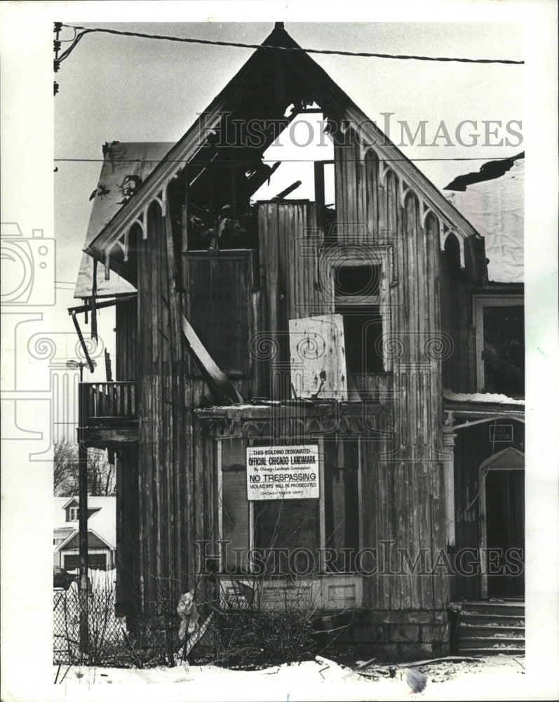 1980 128-year-old Rinker House Burned - Historic Images