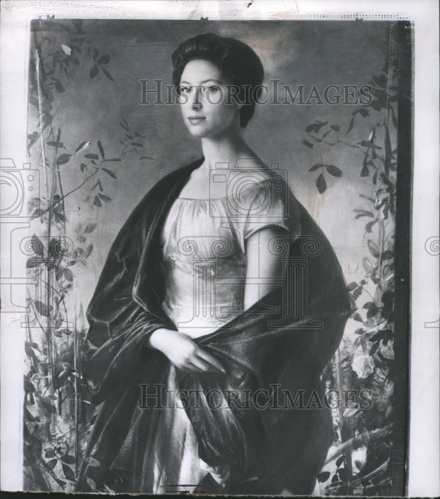 1958 Princess Margaret Painting Pietro Anni - Historic Images