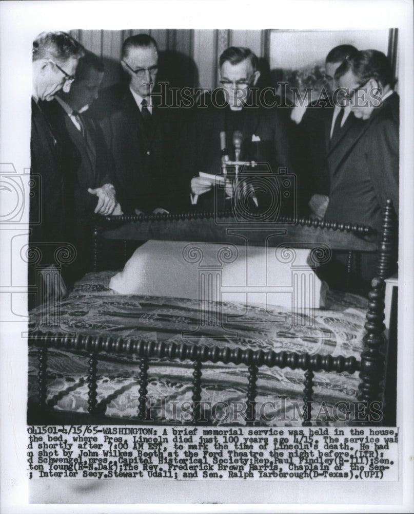 1965 memorial serviceAbraham Lincoln bedroo - Historic Images