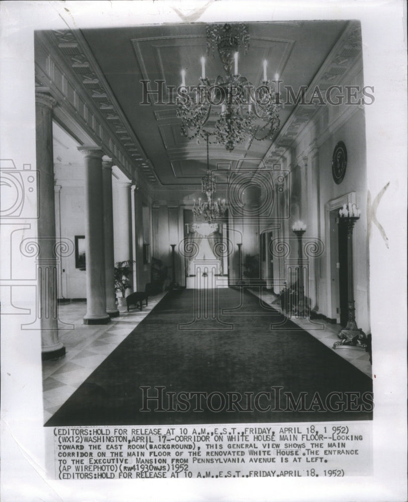 1952 White House Pennsylvania Avenue Floor - Historic Images