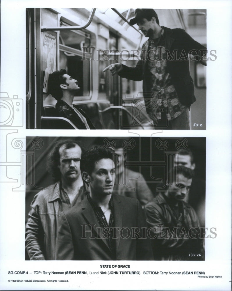 1990 Sean Justin Penn John Turturro Actor - Historic Images