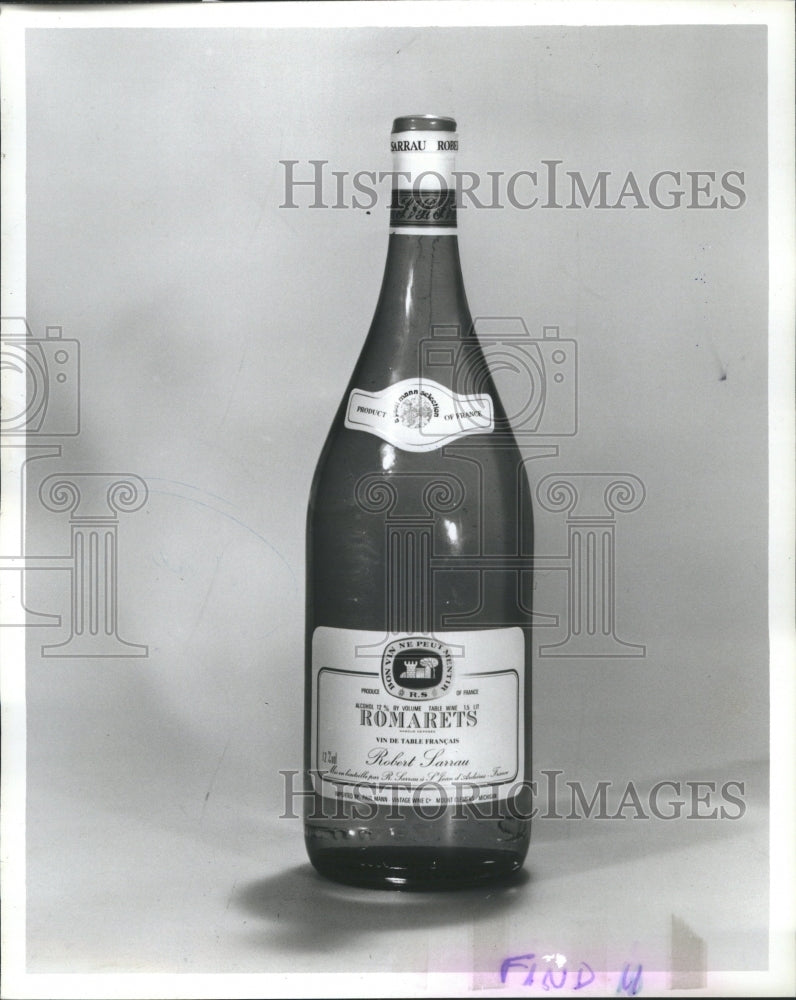 1983  Wine Romarets Bonvin Nepeut Mentir - Historic Images