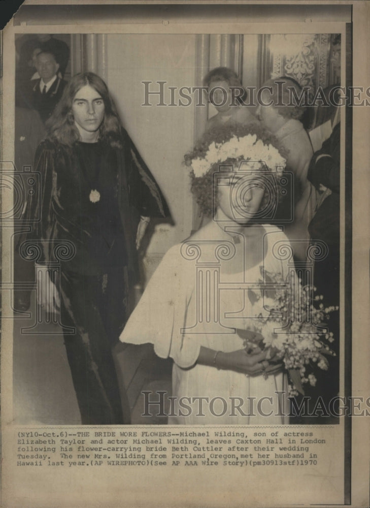 1970 Press Photo Michael Wilding Elizabeth Taylor Caxto - Historic Images