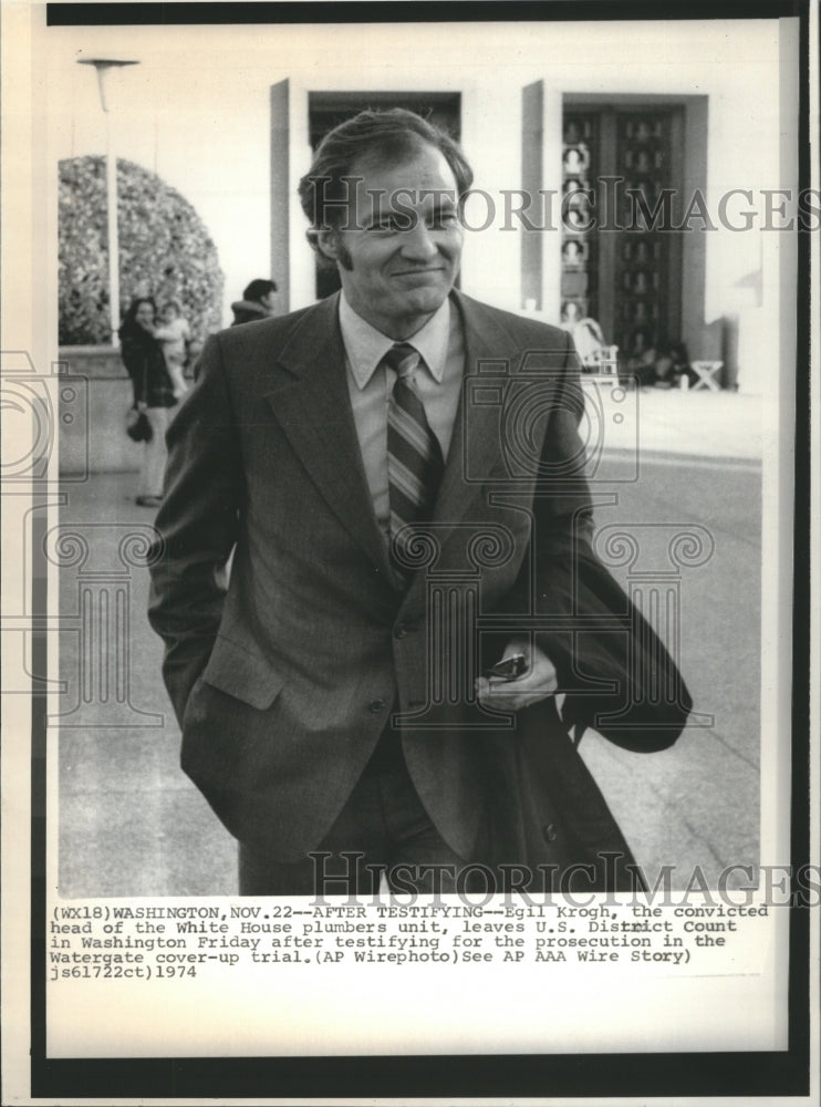 1974 Press Photo Egil Krogh Lawyer - Historic Images