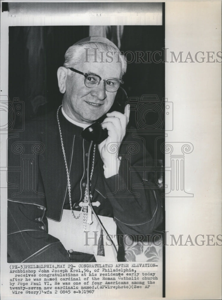 1967 Archbishop John Joseph Krol Prelate - Historic Images