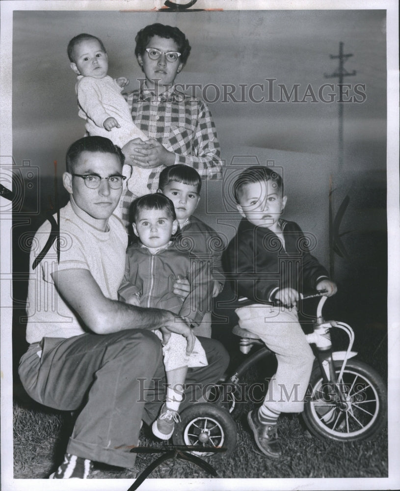 1957 Family Members Six - Historic Images