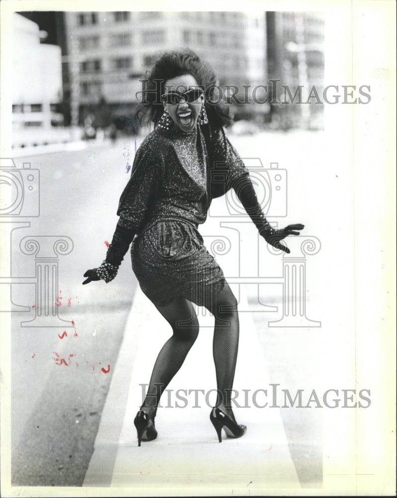 1985 Tina Turner style in Angelo Terlazzi&#39;s - Historic Images