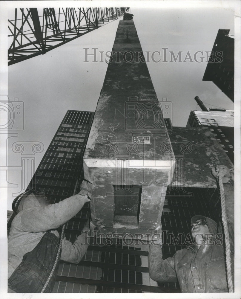 1970 CNA Center Building Construction Iron - Historic Images