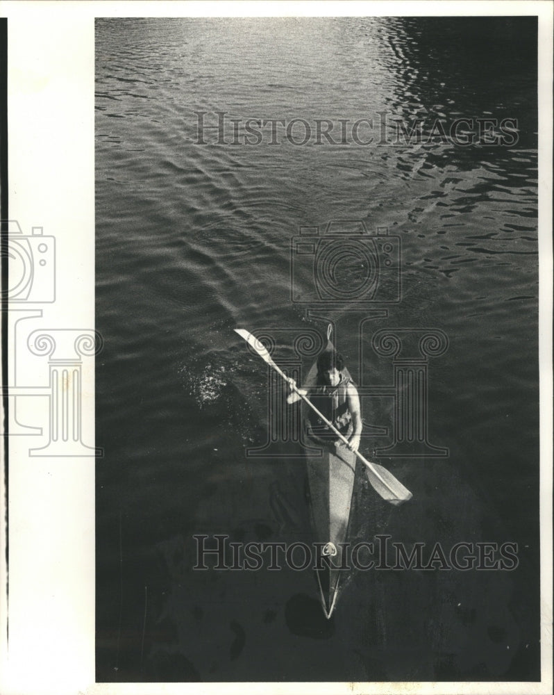 1977 Jack Tipfer Kayaking - Historic Images