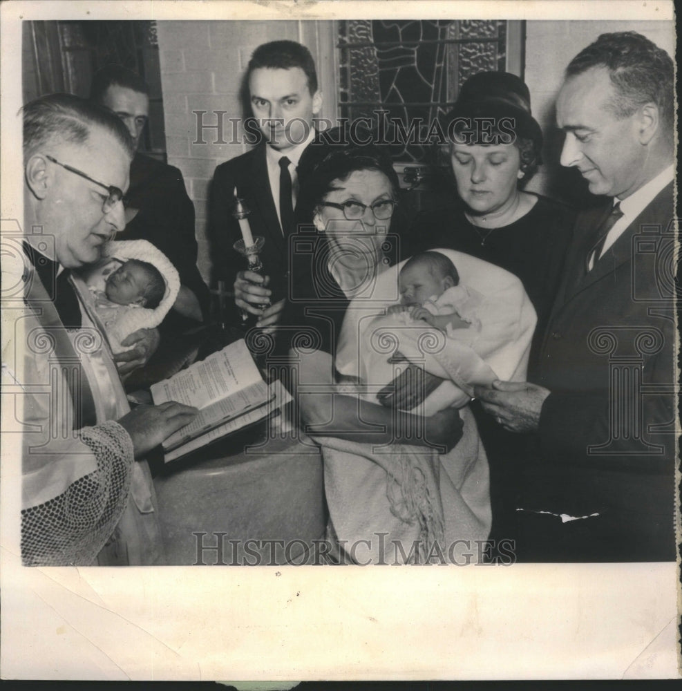 1962 Baby Cecile Berthiaume is Baptized  - Historic Images