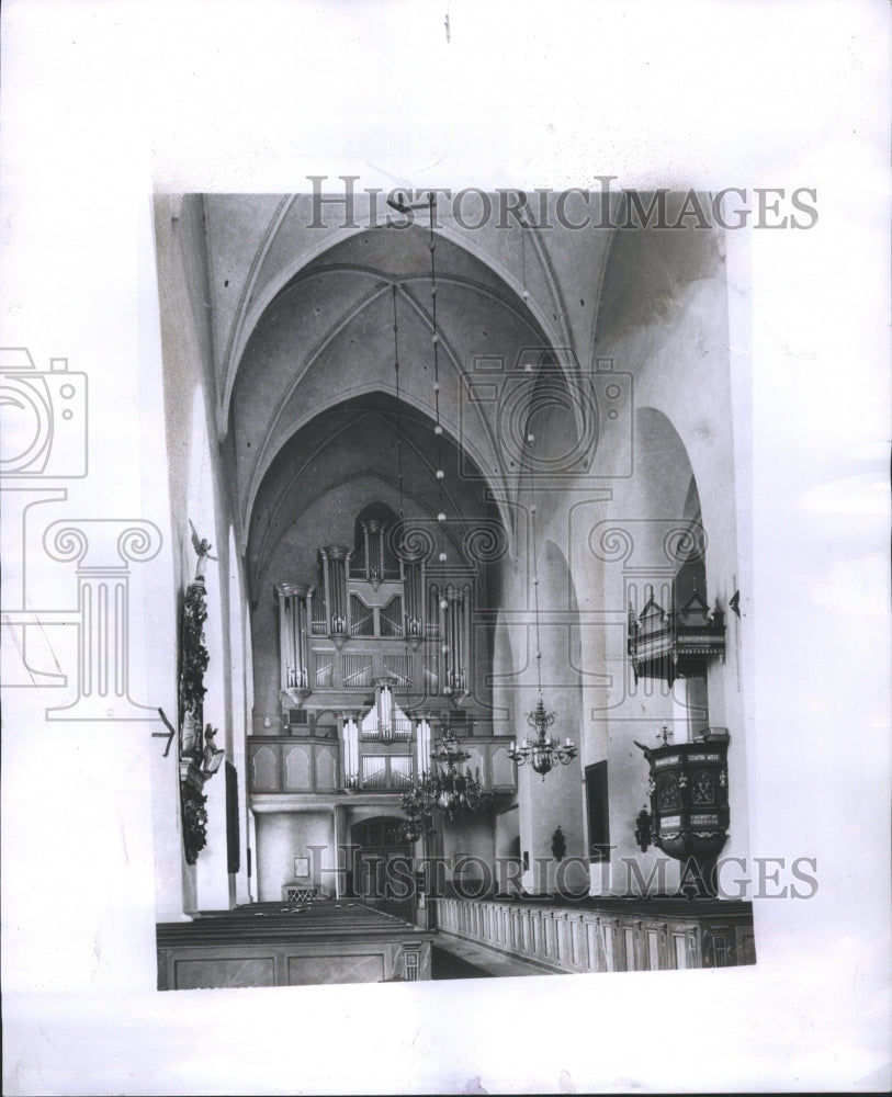 1956 Swedish Church Interior - Historic Images