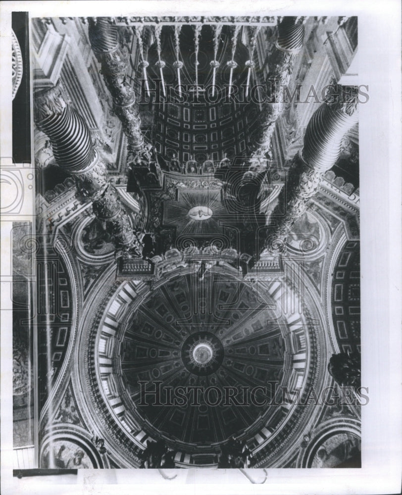 1966 Press Photo St Peters Basilica Altar Confession - Historic Images