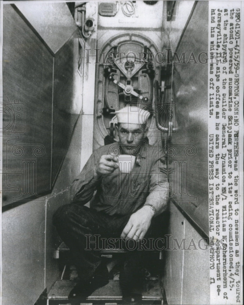 1959 Press Photo U.S Sailor - Historic Images