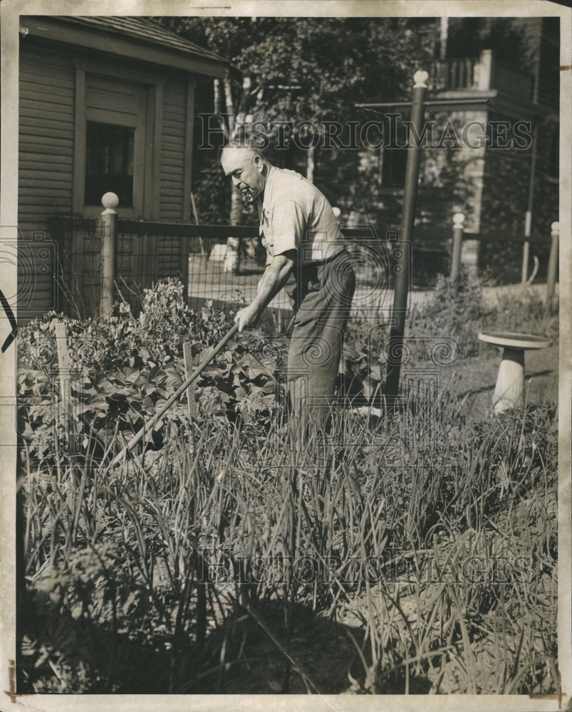 1932 Maurice P. Clifford gardening  - Historic Images