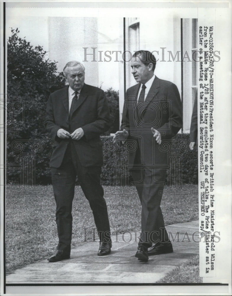 1970 President Nixon with British Prime Min  - Historic Images
