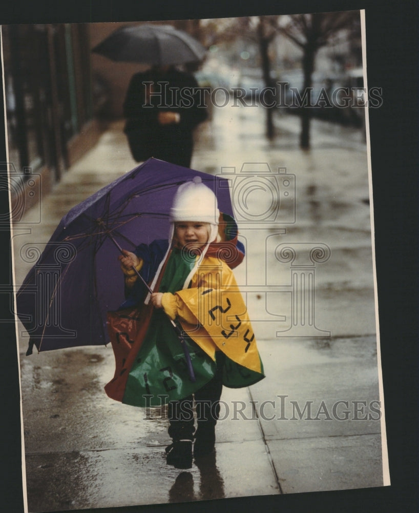 1991 Elizabeth Pollock Rain Chicago - Historic Images