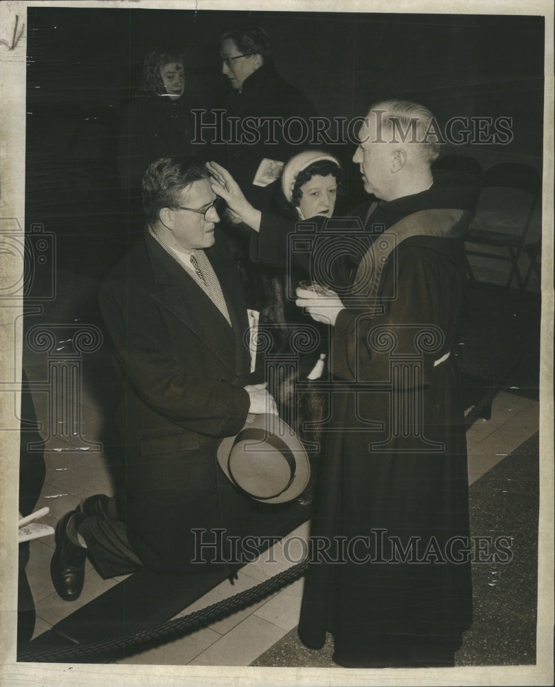 1958 Ash Wednesday St Peters Church Chicago - Historic Images