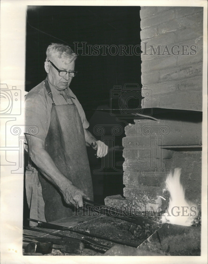 1963 Blacksmith Working on Horse Shoe - Historic Images