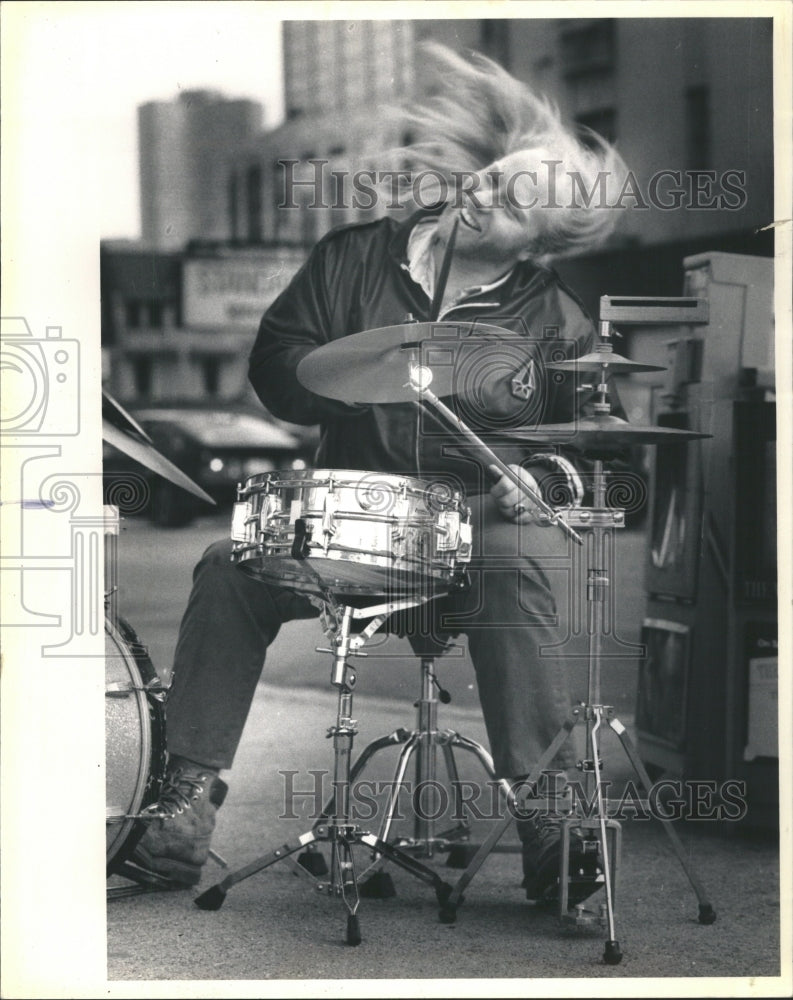 1987 Drum Street Performer Phil Pennington - Historic Images