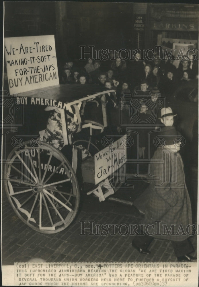 1937 Potters Ape Orientals Worker Parade - Historic Images