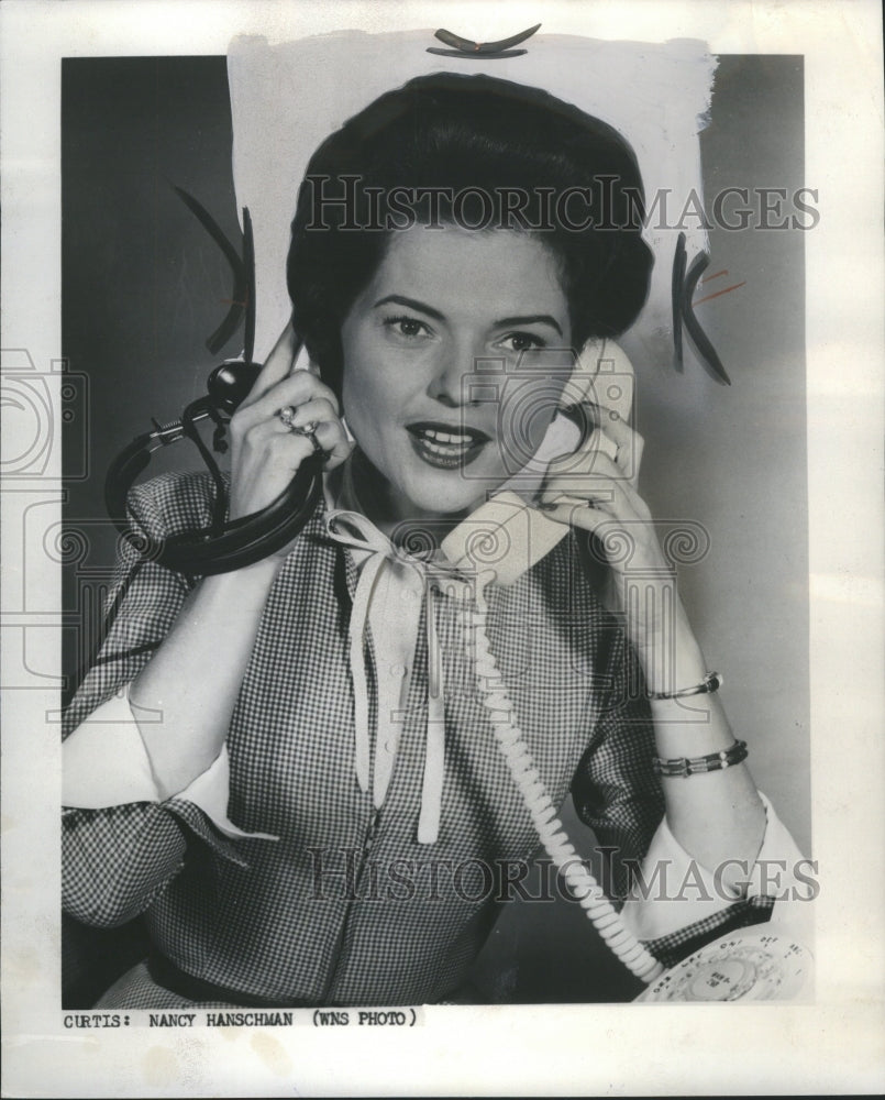 1960 Nancy Hanschman newcaster. - Historic Images
