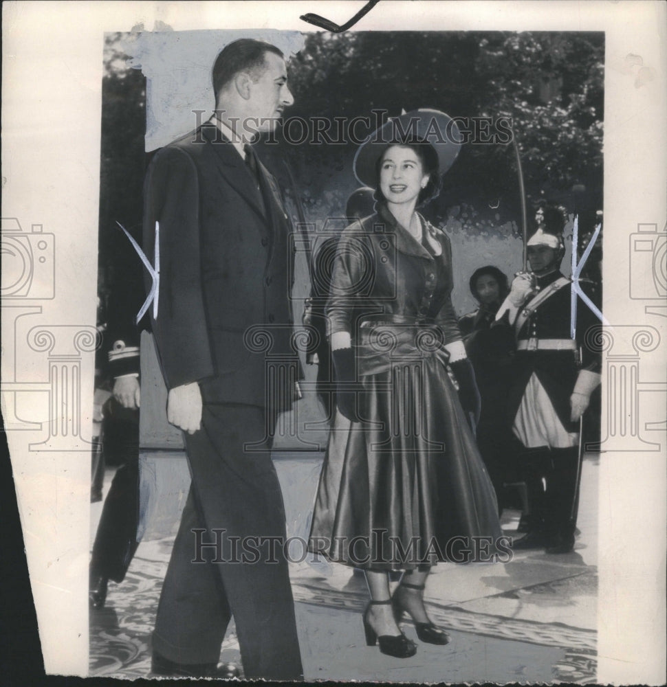 1948 Press Photo Princess Elizabeth Pierre Daulle - Historic Images