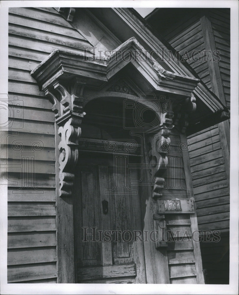 1953 Building Front Door Picture - Historic Images