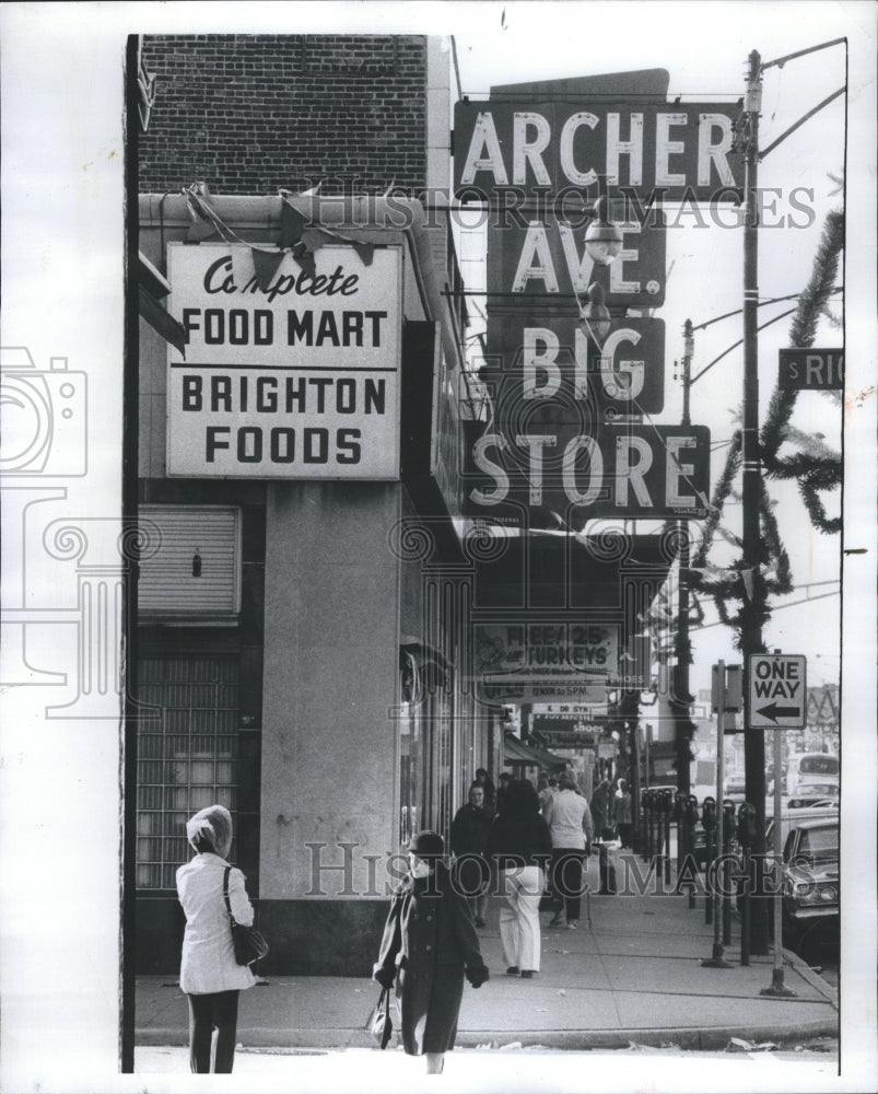 1975 Street Scene Shop Archer Av Brighton - Historic Images
