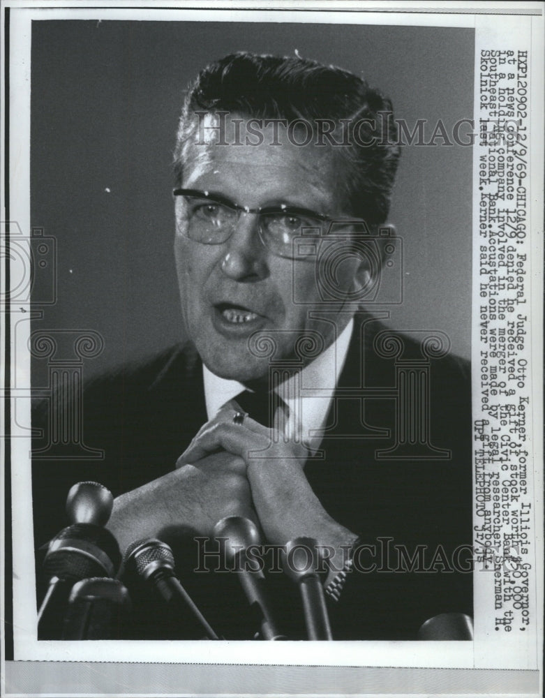 1969 Federal Judge Otto Kerner Governor  - Historic Images