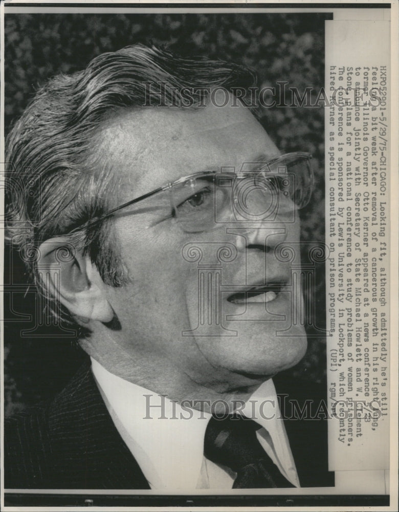 1975 Otto Kerner W Clement Stone Governor - Historic Images