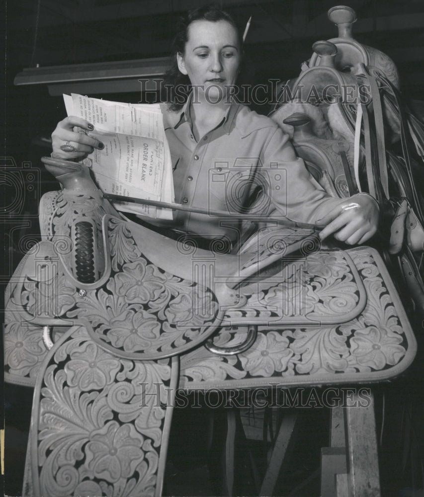 1948 Saddle Paking Clerk Peter Sop Measure - Historic Images
