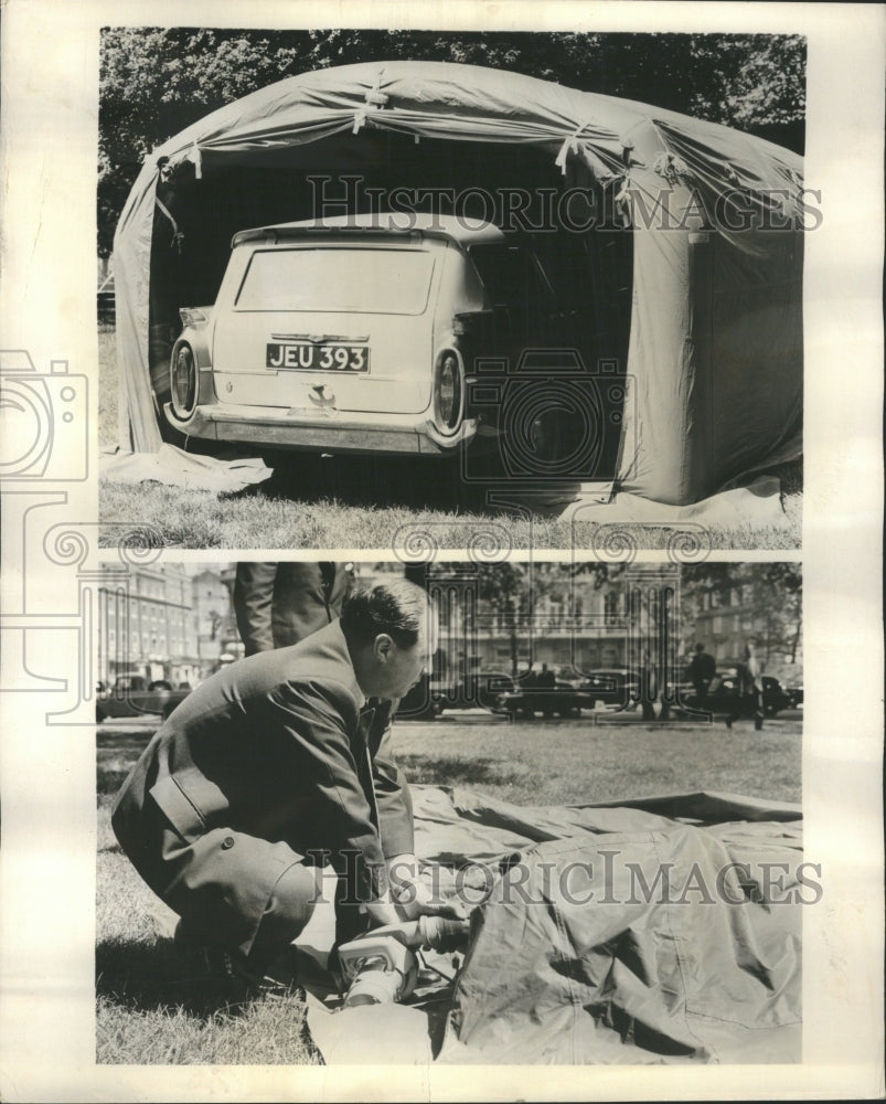 1960 Inflatable Garage Battery South Wales - Historic Images