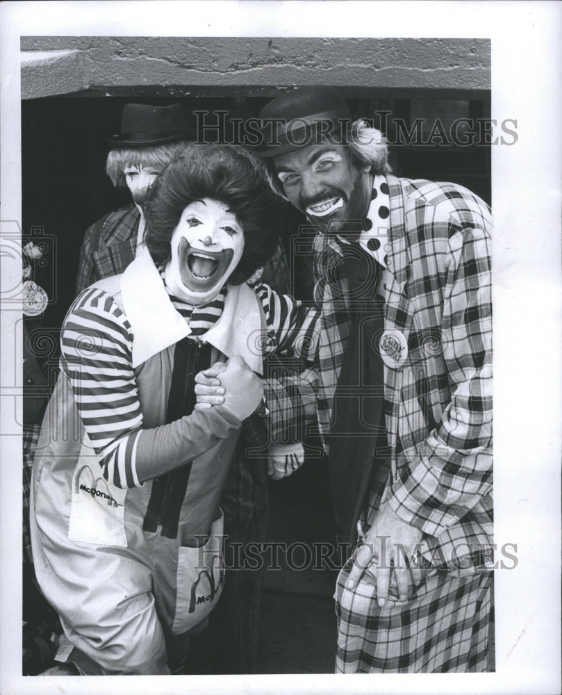 1979 Fire Dept Field Day with Clowns - Historic Images