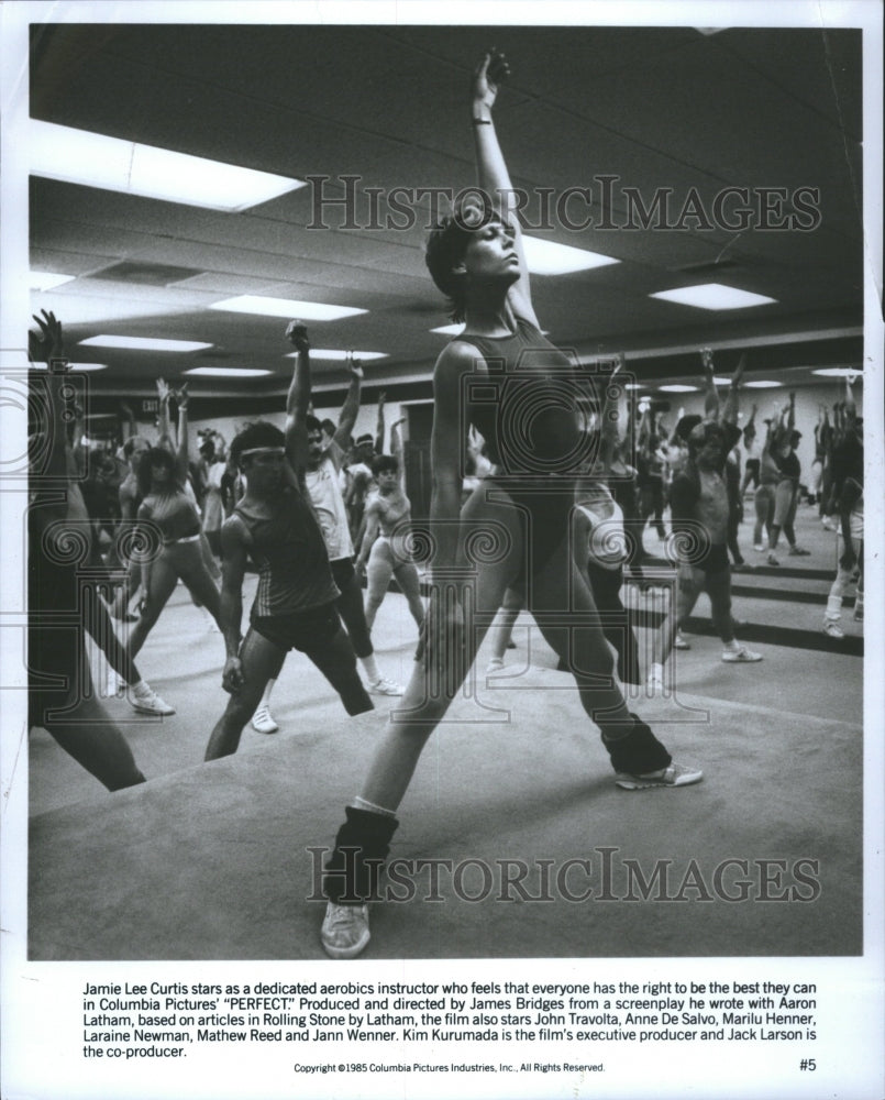 1985 Jamie curtis  aerobics instructor bes - Historic Images