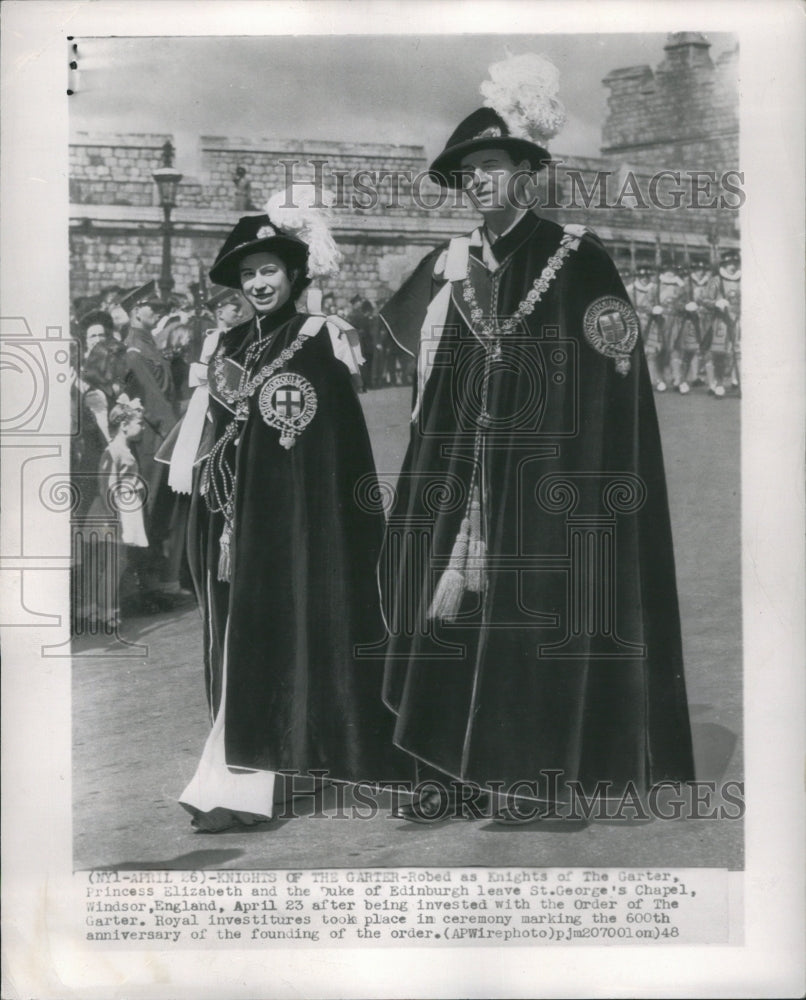1948 Garteh Knights Princess Elizabeth Duke - Historic Images