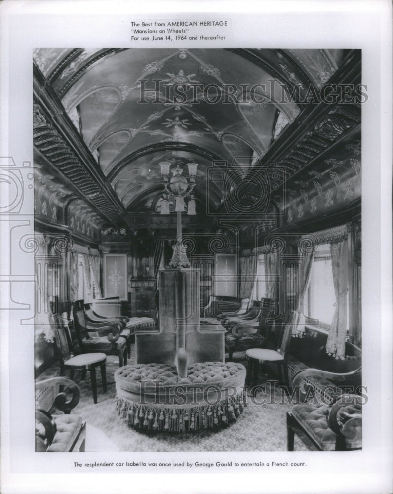  Railroad Car Isabella French Decor Interior - Historic Images