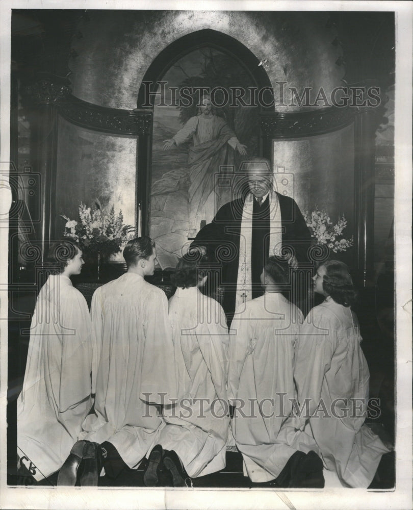 1953 Press Photo St Paul Church Confirmation Holy Week - Historic Images